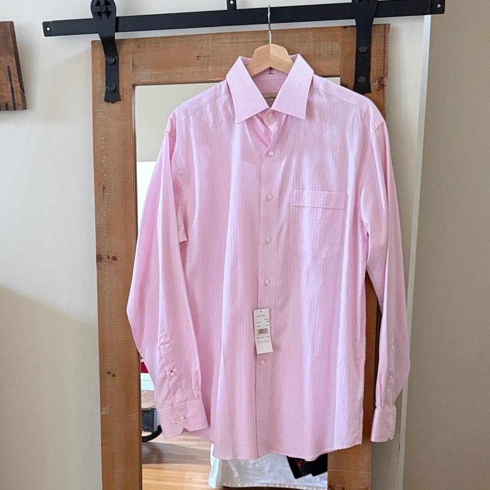 NWT Tommy Bahama Pink Stripe Dress Shirt